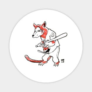 Wombat Baseball Players Magnet